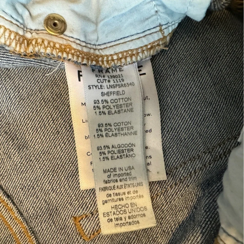 Frame 24 Le Nouveau Straight Jeans w/ Split Hem